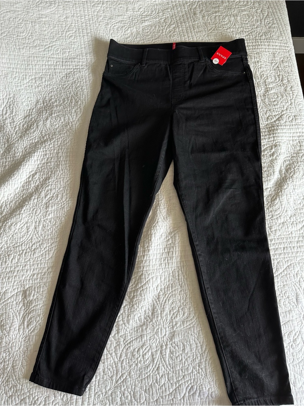 SPANX Black Skinny Jeans 1X Tall NWT $128
